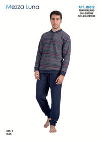 PIGIAMA UOMO M/L M6012 Tellini S.r.l. Ingrosso Abbigliamento